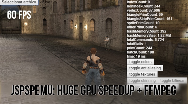 JsPspEmu: Next version: HUGE graphics speedup: Valhalla Knights at 60fps + ffmpeg based media engine