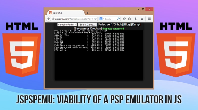 jspspemu: Viability of a JavaScript PSP Emulator