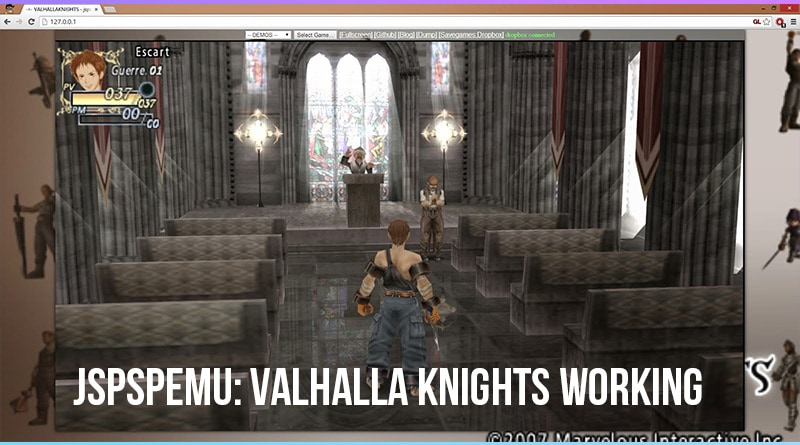 JsPspEmu: Valhalla Knights working