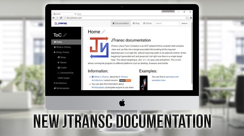 JTransc: New documentation website