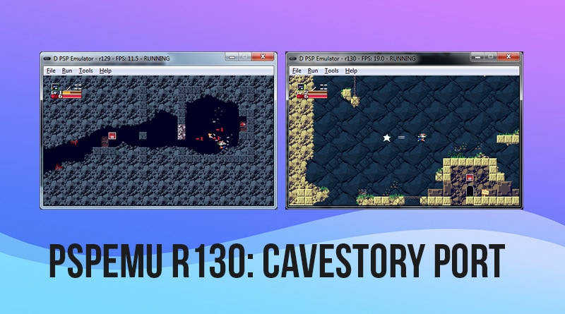 PspEmu r130: Cavestory Port running